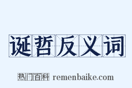 诞哲反义词是什么意思的图片